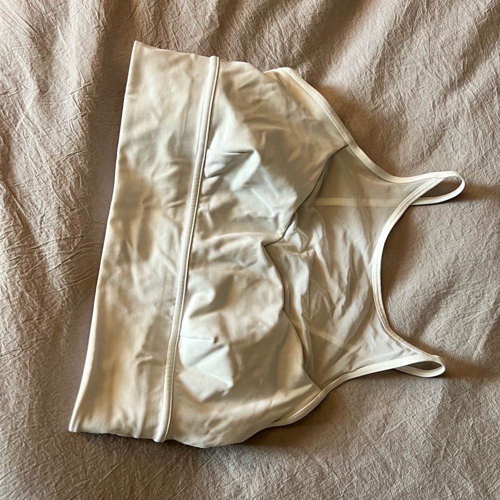 White Lulu long line bra